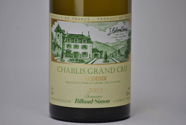 Chablis Grand Cru "Vaudésir" 2003 - Billaud-Simon