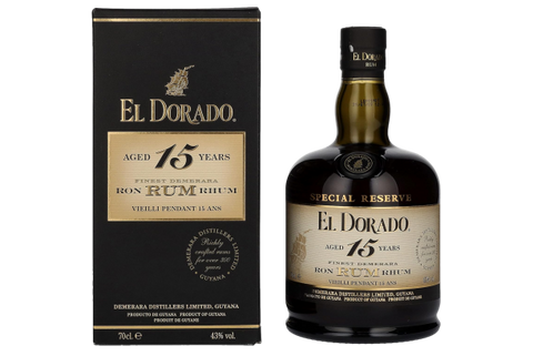 RUM AGED 15 YEARS FINEST DEMERARA "EL DORADO" 0,70 L - DEMERARA DISTILLERS