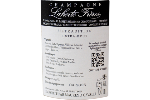 CHAMPAGNE EXTRA BRUT "ULTRADITION" - LAHERTE FRÈRES