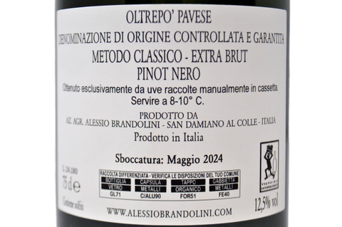 OLTREPO' PAVESE PINOT NERO DOCG EXTRA BRUT "LUOGO D'AGOSTO" - ALESSIO BRANDOLINI