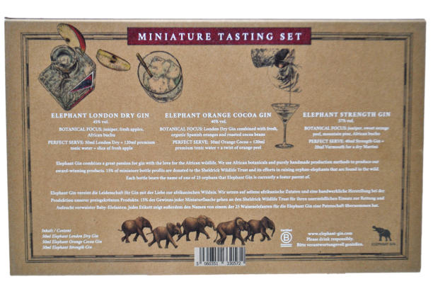ELEPHANT GIN MINIATURE TASTING SET (3 x 50 mL) - ELEPHANT GIN