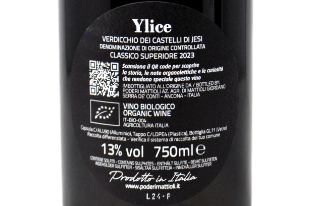 VERDICCHIO DEI CASTELLI DI JESI CLASSICO SUPERIORE DOC "YLICE" 2023 - PODERI MATTIOLI