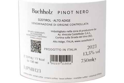 ALTO ADIGE DOC PINOT NERO "BUCHHOLZ" 2023 - CASTELFEDER