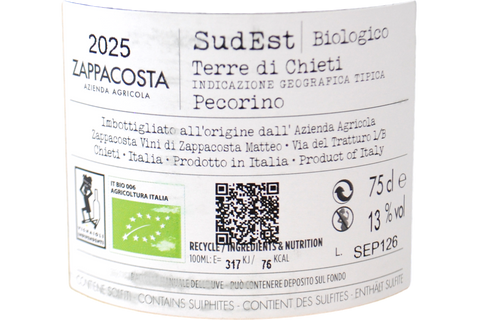 TERRE DI CHIETI PECORINO IGT "SUDEST" 2025 - ZAPPACOSTA