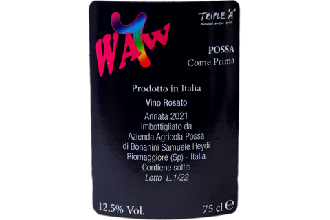 VINO ROSATO "WAW - POSSA COME PRIMA" 2021 - POSSA