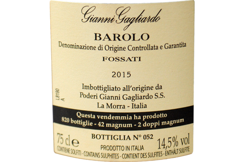 BAROLO DOCG "FOSSATI" 2015 - GIANNI GAGLIARDO