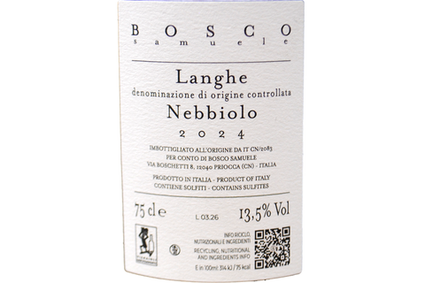 LANGHE NEBBIOLO DOC 2024 - AZIENDA AGRICOLA SAMUELE BOSCO