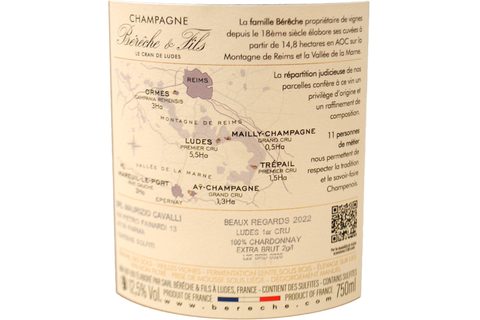 CHAMPAGNE LUDES PREMIER CRU BLANC DE BLANCS EXTRA BRUT "LES BEAUX REGARDS" 2022 - BÉRÊCHE & FILS