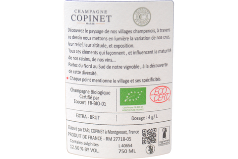 CHAMPAGNE EXTRA BRUT BLANC DE BLANCS "VILLENAUXE LA GRANDE" - MARIE COPINET
