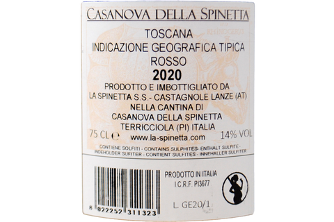 TOSCANA ROSSO IGT "IL GENTILE DI CASANOVA" 2020 - LA SPINETTA RIVETTI