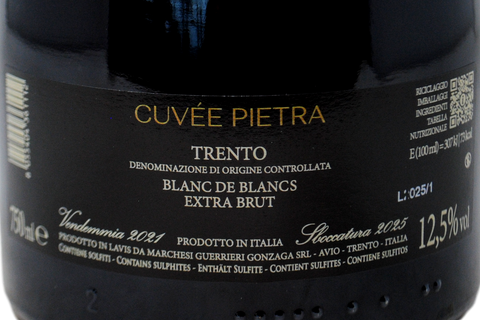 TRENTO DOC BRUT BLANC DE BLANCS "CUVÉE PIETRA" 2021 - TENUTA SAN LEONARDO