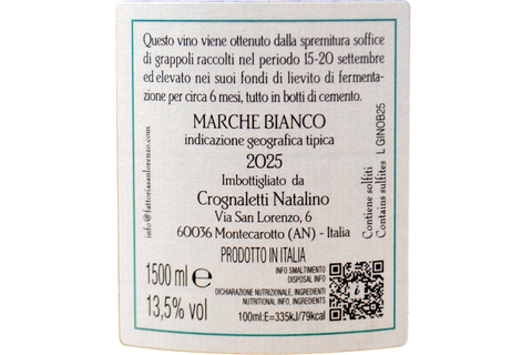 MARCHE BIANCO IGT "DI GINO" 2025 MAGNUM - FATTORIA SAN LORENZO