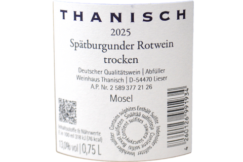 PINOT NERO DELLA MOSELLA TROCKEN 2025 - WEINGUT THANISCH