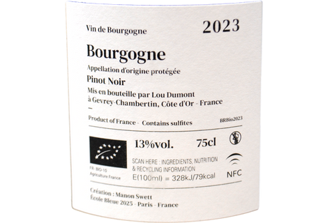 BOURGOGNE ROUGE BIO "DESSUS-DESSOUS" 2023 - MAISON LOU DUMONT - NAKADA KOJI