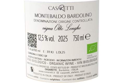 MONTEBALDO BARDOLINO DOC BIO "VIGNA OLTE LONGHE" 2025 - CASARETTI