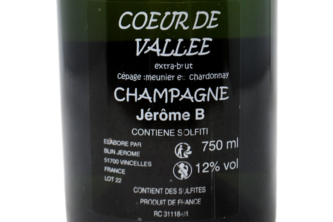 CHAMPAGNE EXTRA BRUT "COEUR DE VALLÉE 22" - JÉRÔME BLIN