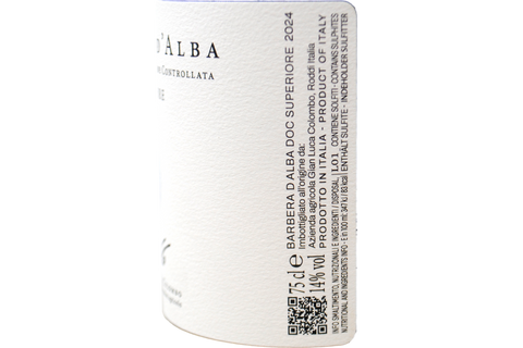 BARBERA D'ALBA SUPERIORE DOC 2024 - GIAN LUCA COLOMBO