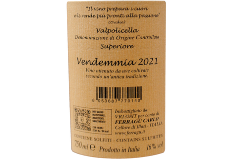 AMARONE DELLA VALPOLICELLA DOCG "FERRAGU" RESERVE 2013 (COFFRET BOIS) - FERRAGU'