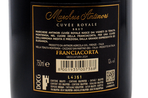 FRANCIACORTA BRUT "CUVÉE ROYALE" - TENUTA MONTENISA - ANTINORI