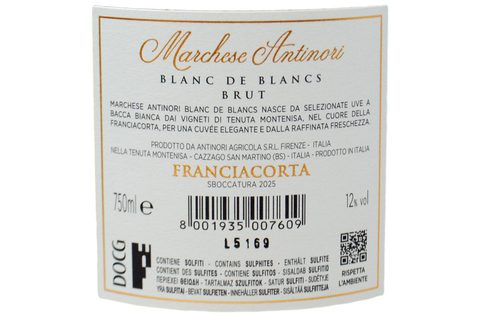FRANCIACORTA BRUT BLANC DE BLANCS - TENUTA MONTENISA - ANTINORI