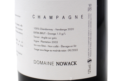 CHAMPAGNE EXTRA BRUT BLANC DE BLANCS "LA TUILERIE" 2020 - CHAMPAGNE NOWACK