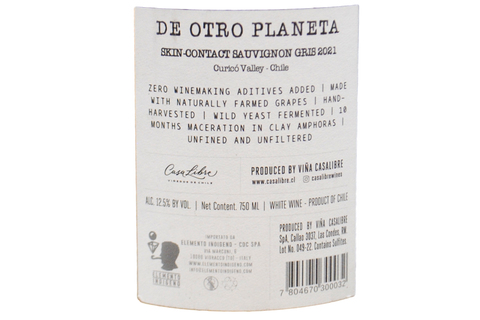 CHILE CURICÓ VALLEY SKIN-CONTACT SAUVIGNON GRIS "DE OTRO PLANETA" 2021 - VIÑA CASALIBRE
