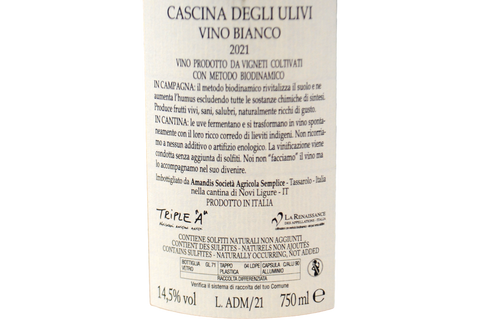 VIN BLANC "MONTEMARINO" 2018 - CASCINA DEGLI ULIVI