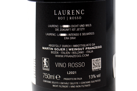 ALTO ADIGE LAGREIN "LAURENC" 2021 - WEINGUT PRANZEGG
