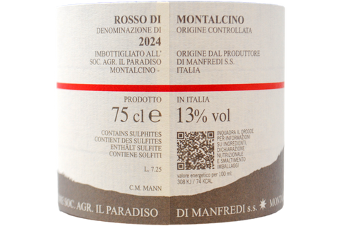 ROSSO DI MONTALCINO DOC "IL PARADISO DI MANFREDI" 2024 - IL PARADISO DI MANFREDI