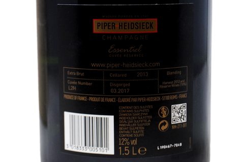 CHAMPAGNE CUVEE RESERVEE "ESSENTIEL" EXTRA BRUT MAGNUM caisse bois - PIPER-HEIDSIECK