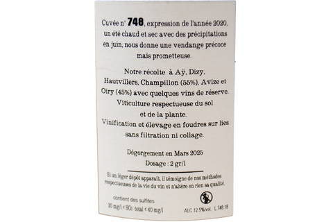 CHAMPAGNE EXTRA BRUT "CUVEE' 748" MAGNUM - JACQUESSON