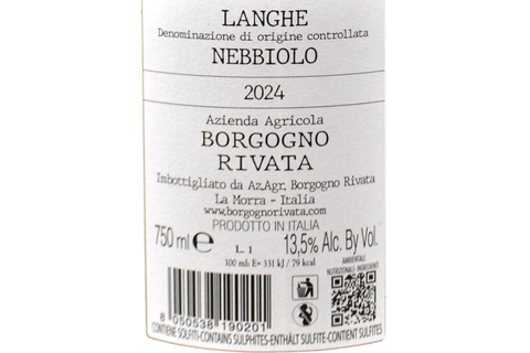 LANGHE NEBBIOLO DOC 2024 - BORGOGNO RIVATA
