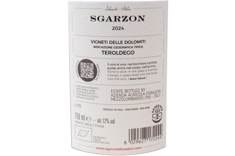 VIGNOBLES DES DOLOMITES IGT TEROLDEGO "SGARZON" 2021 - FORADORI