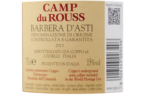 BARBERA D'ASTI DOCG "CAMP DU ROUSS" 2023 - COPPO