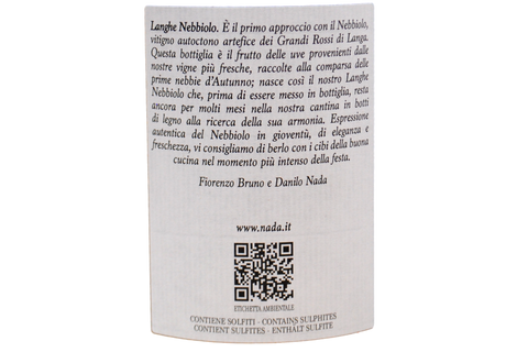LANGHE NEBBIOLO DOC 2021 - NADA FIORENZO