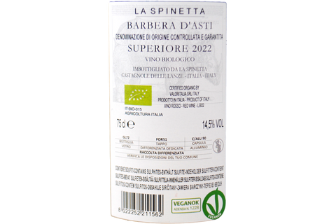 BARBERA D'ASTI SUPERIORE DOCG "BIONZO" 2022 - LA SPINETTA