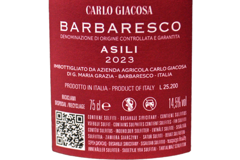 BARBARESCO DOCG "ASILI" 2023 - CARLO GIACOSA