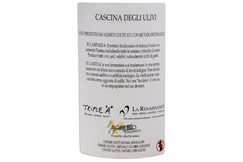 VINO ROSSO BIODINAMICO "MOUNBÈ" 2012 - CASCINA DEGLI ULIVI