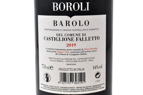 BAROLO DOCG DEL COMUNE DI CASTIGLIONE FALLETTO 2019 - BOROLI