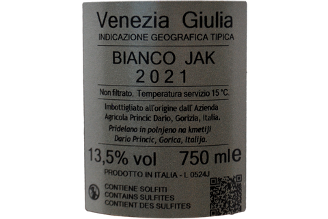 VENEZIA GIULIA IGT FRIULANO "BIANCO JAK" 2021 - DARIO PRINČIČ