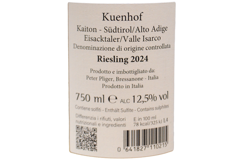 RIESLING ALTO ADIGE VALLE ISARCO DOC "KAITON" 2024 - KUENHOF