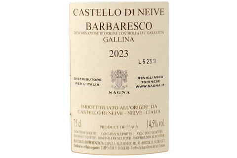 BARBARESCO DOCG "GALLINA" 2023 - CASTELLO DI NEIVE