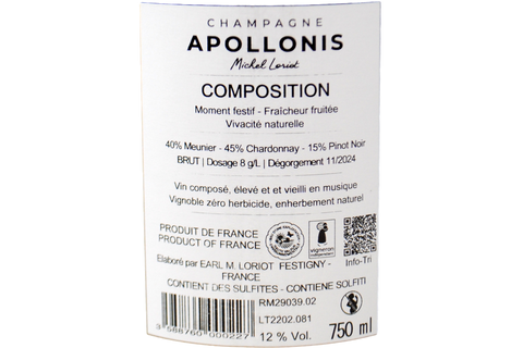 CHAMPAGNE BRUT "COMPOSITION" - APOLLONIS