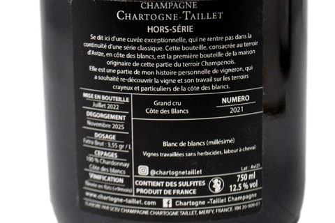 CHAMPAGNE BLANC DE BLANCS GRAND CRU EXTRA BRUT "HORS SERIE" 2021 - CHARTOGNE TAILLET