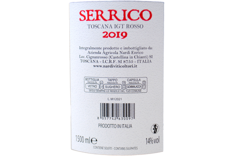 TOSCANA IGT ROSSO "SERRICO" 2019 MAGNUM - CASSETTA LEGNO - NARDI VITICOLTORI