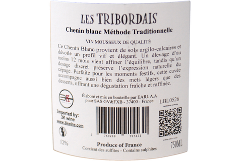 CHENIN BLANC MÉTHODE TRADITIONELLE - LES TRIBORDAIS