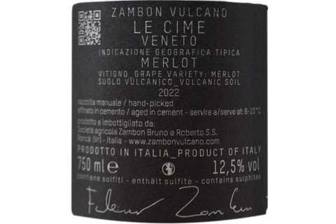 VENETO IGT MERLOT "LE CIME" 2022 - ZAMBON VULCANO