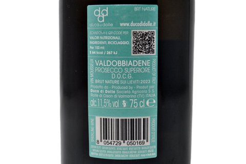 VALDOBBIADENE PROSECCO SUPERIORE DOCG BRUT NATURE "100% BRT NATURE" 2023 - DUCA DI DOLLE
