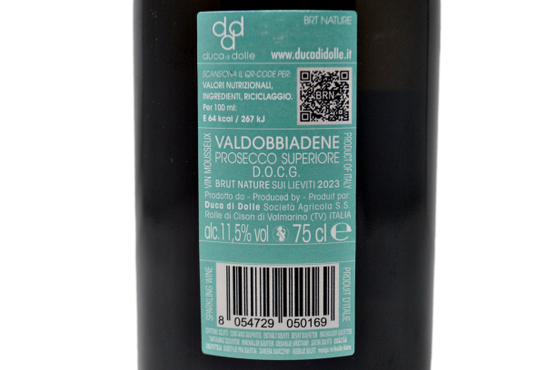 VALDOBBIADENE PROSECCO SUPERIORE DOCG BRUT NATURE "100% BRT NATURE" 2023 - DUCA DI DOLLE