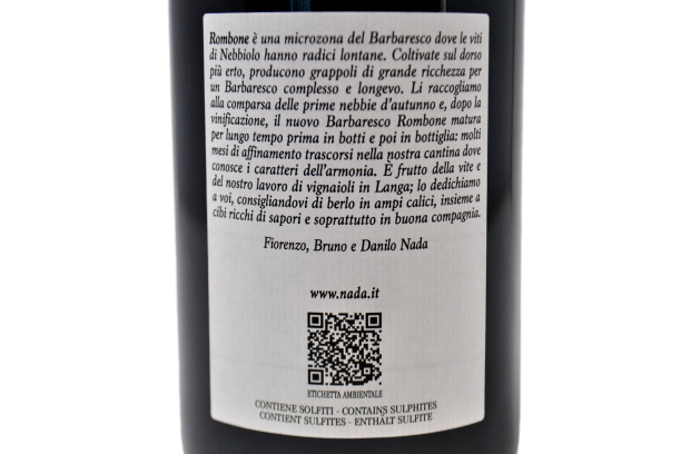 BARBARESCO DOCG "ROMBONE" 2020 - NADA FIORENZO